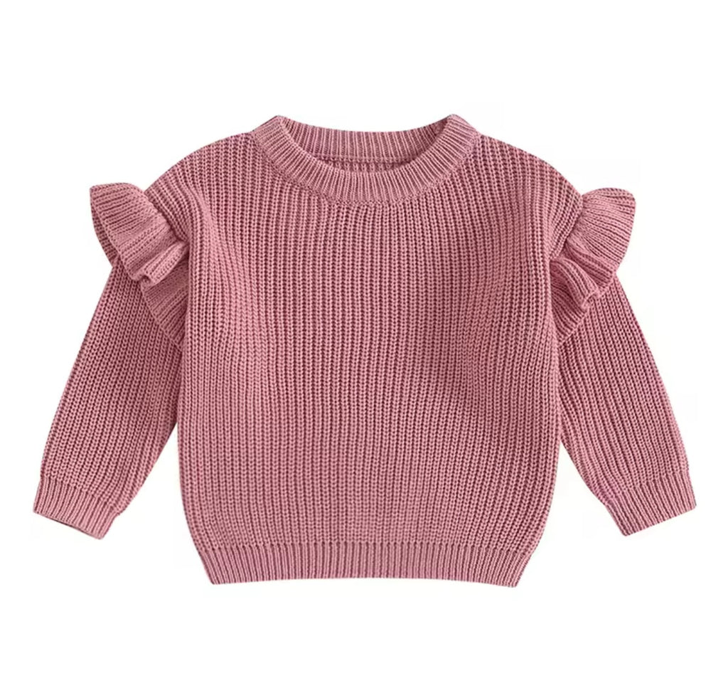 Frill sleeve jumper