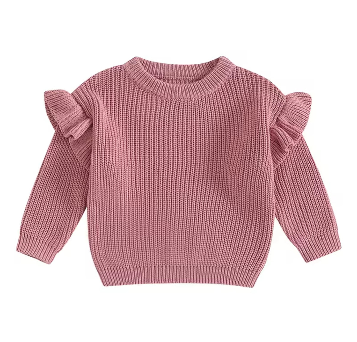 Frill sleeve jumper