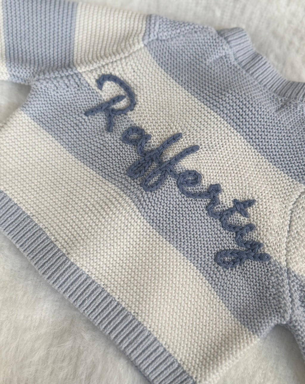 Boys blue stripe cardigan