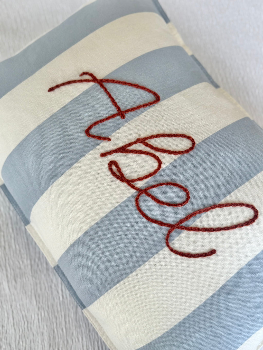 Blue stripe cushion