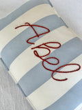 Blue stripe cushion
