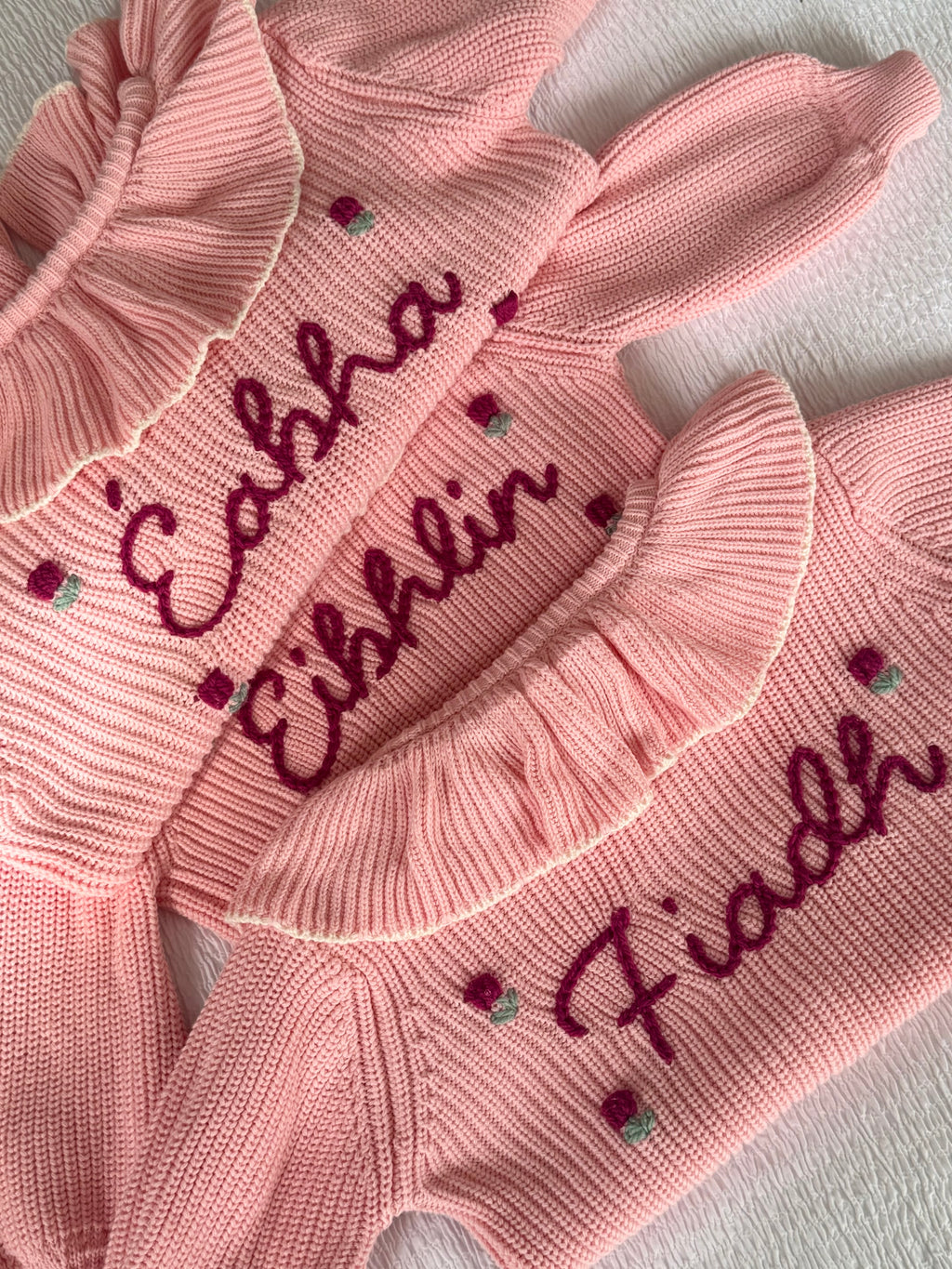 Large Pink Frill Cardigan