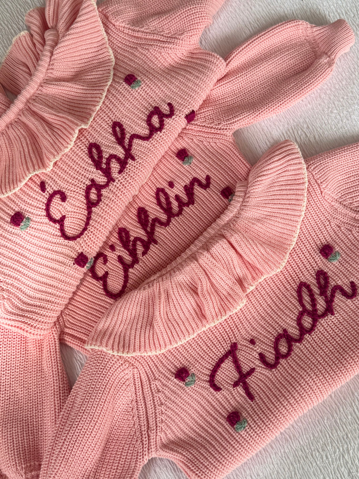 Large Pink Frill Cardigan
