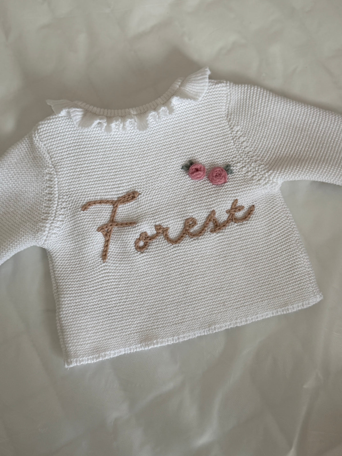 White frill cardigan