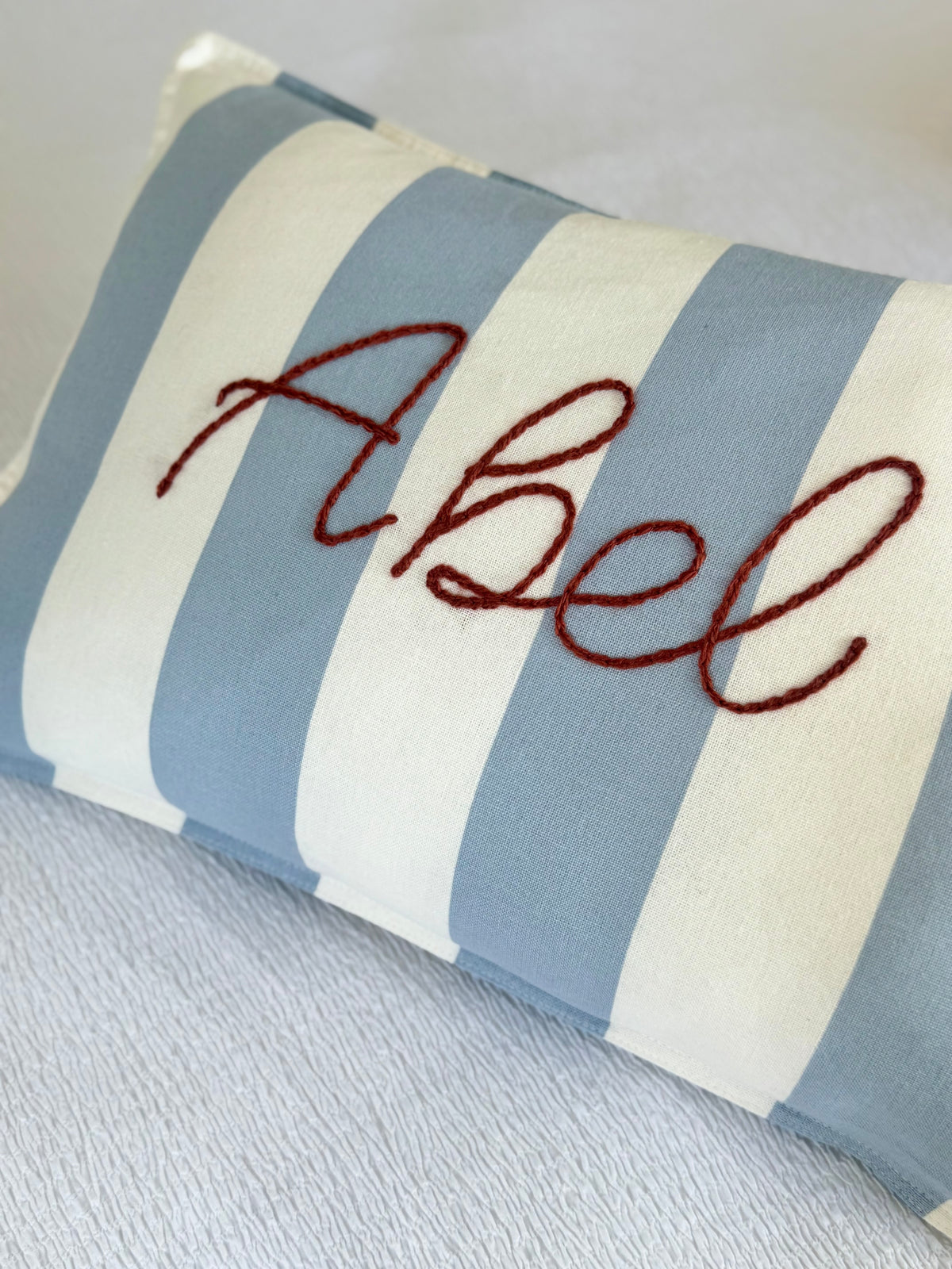Blue stripe cushion