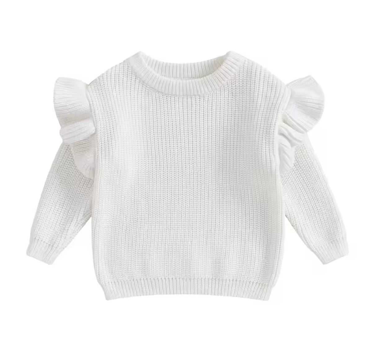 Frill sleeve jumper