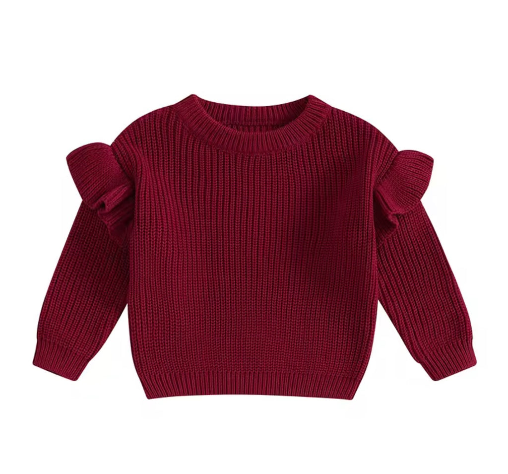 Frill sleeve jumper