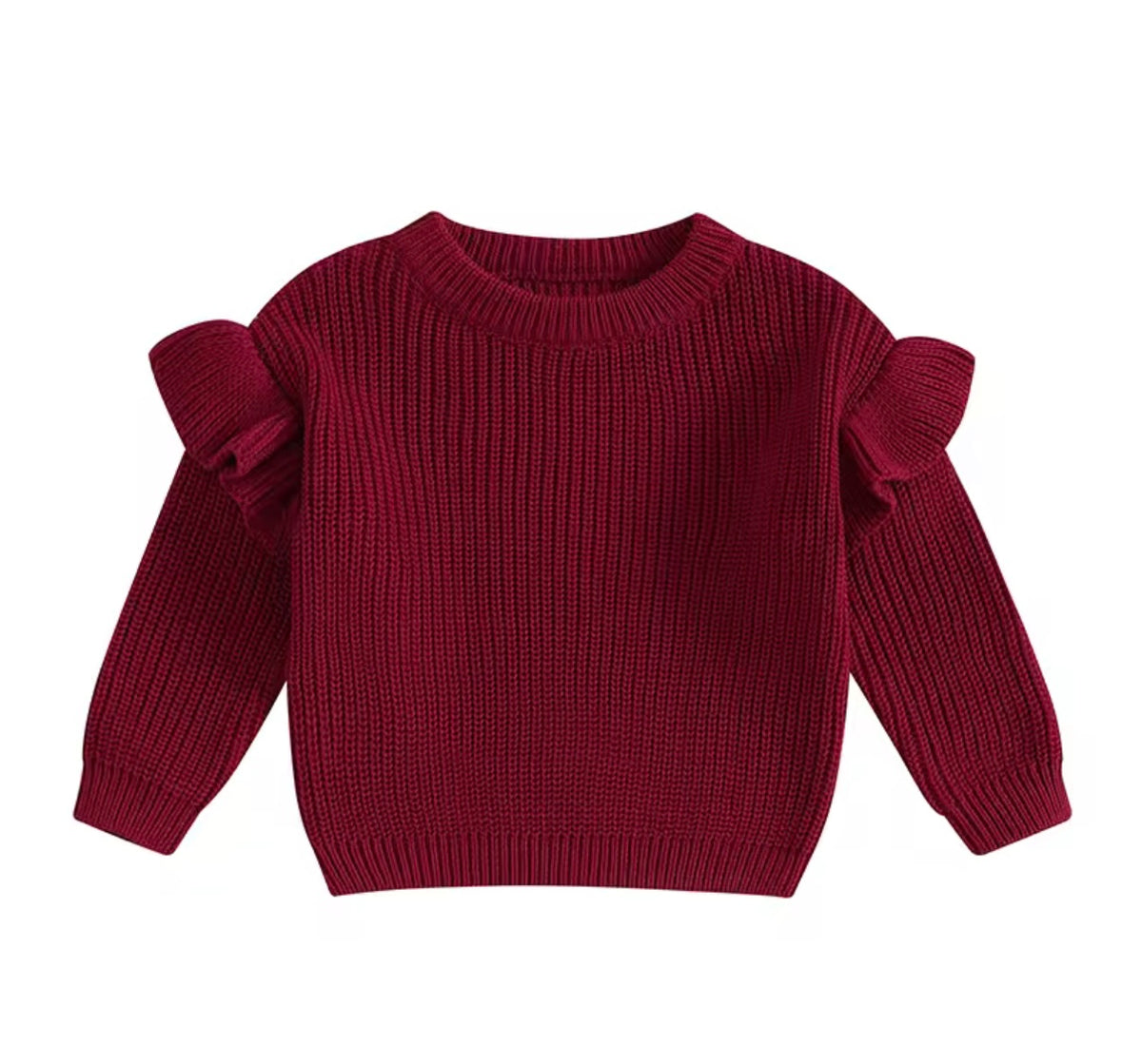 Frill sleeve jumper