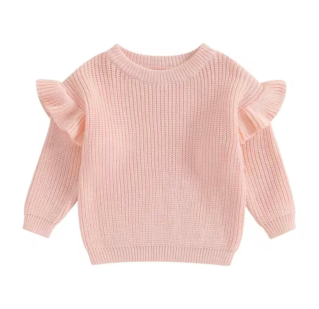 Frill sleeve jumper