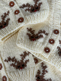 Personalised Hand-Knitted Reindeer Christmas Cardigan