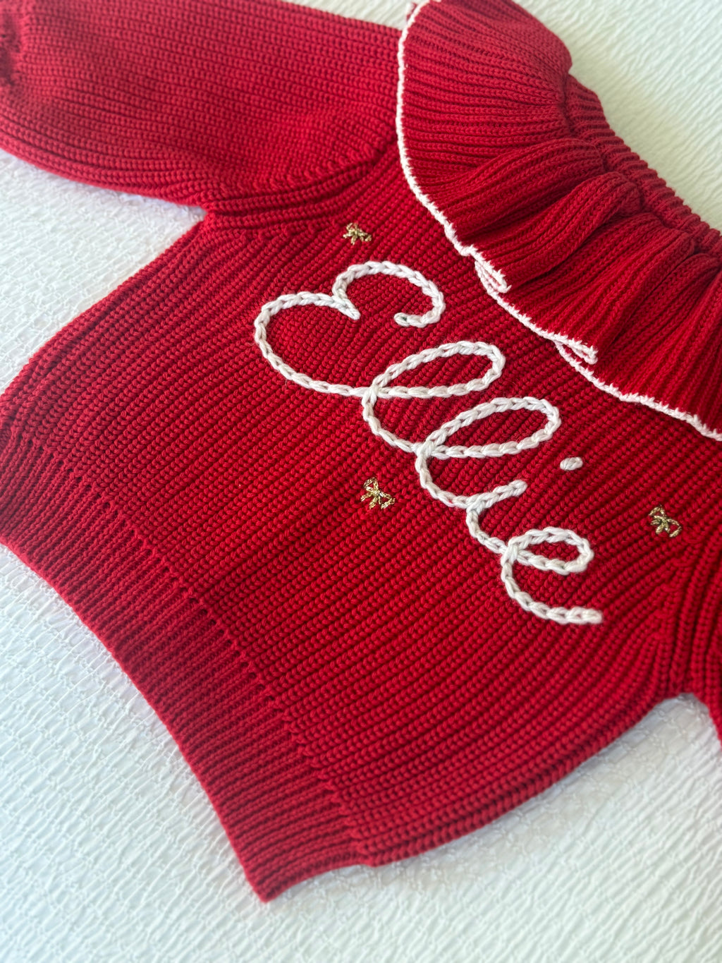 Large frill christmas cardigan