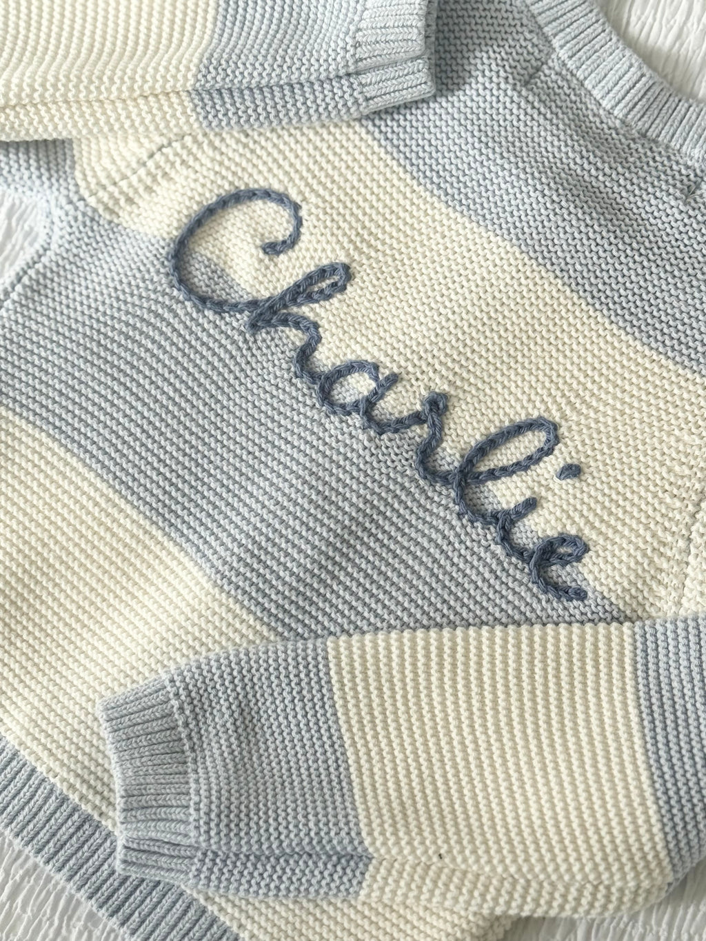 Boys blue stripe cardigan