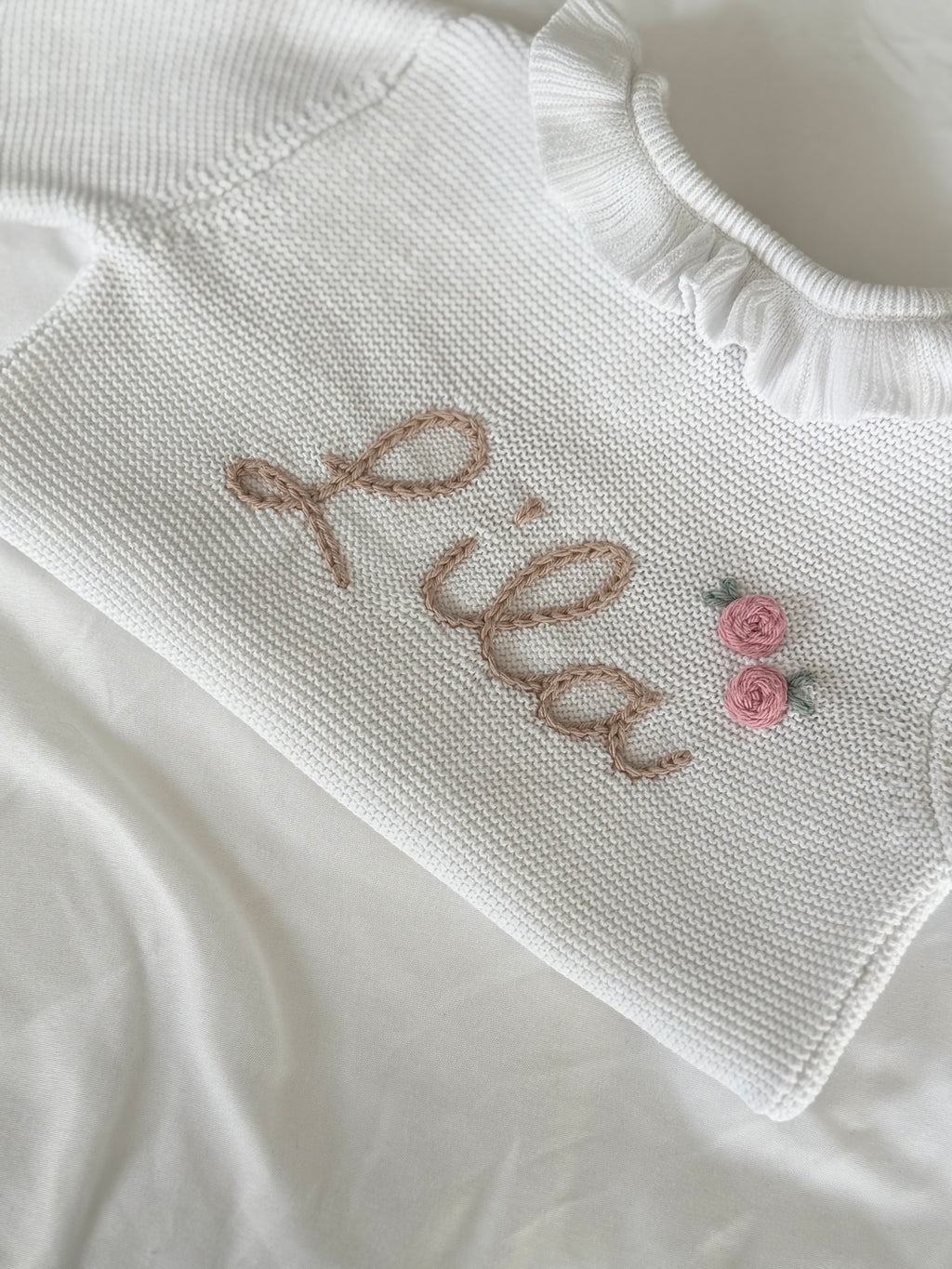 White frill cardigan