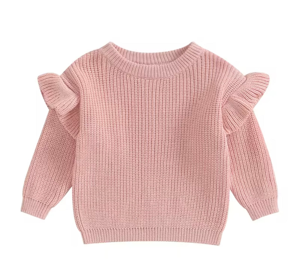 Frill sleeve jumper