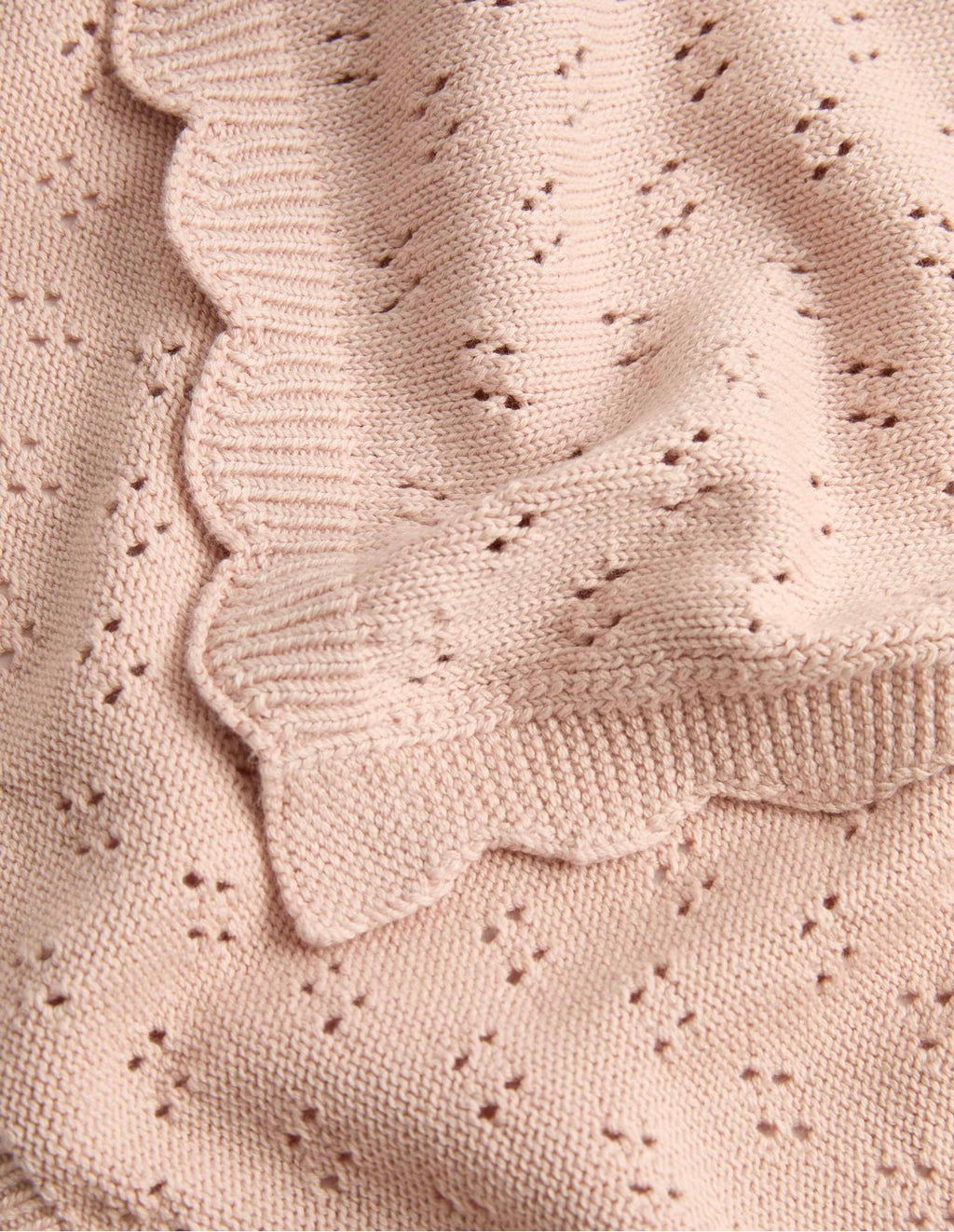 Pink scallop blanket