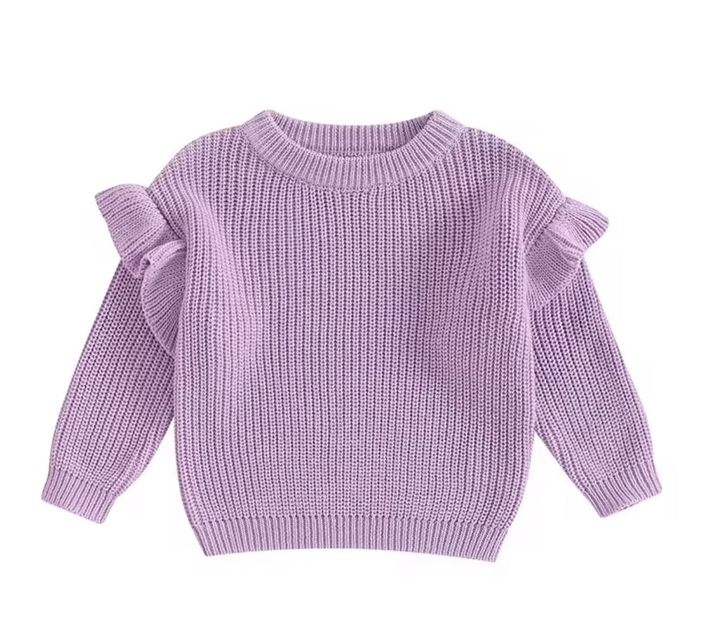 Frill sleeve jumper