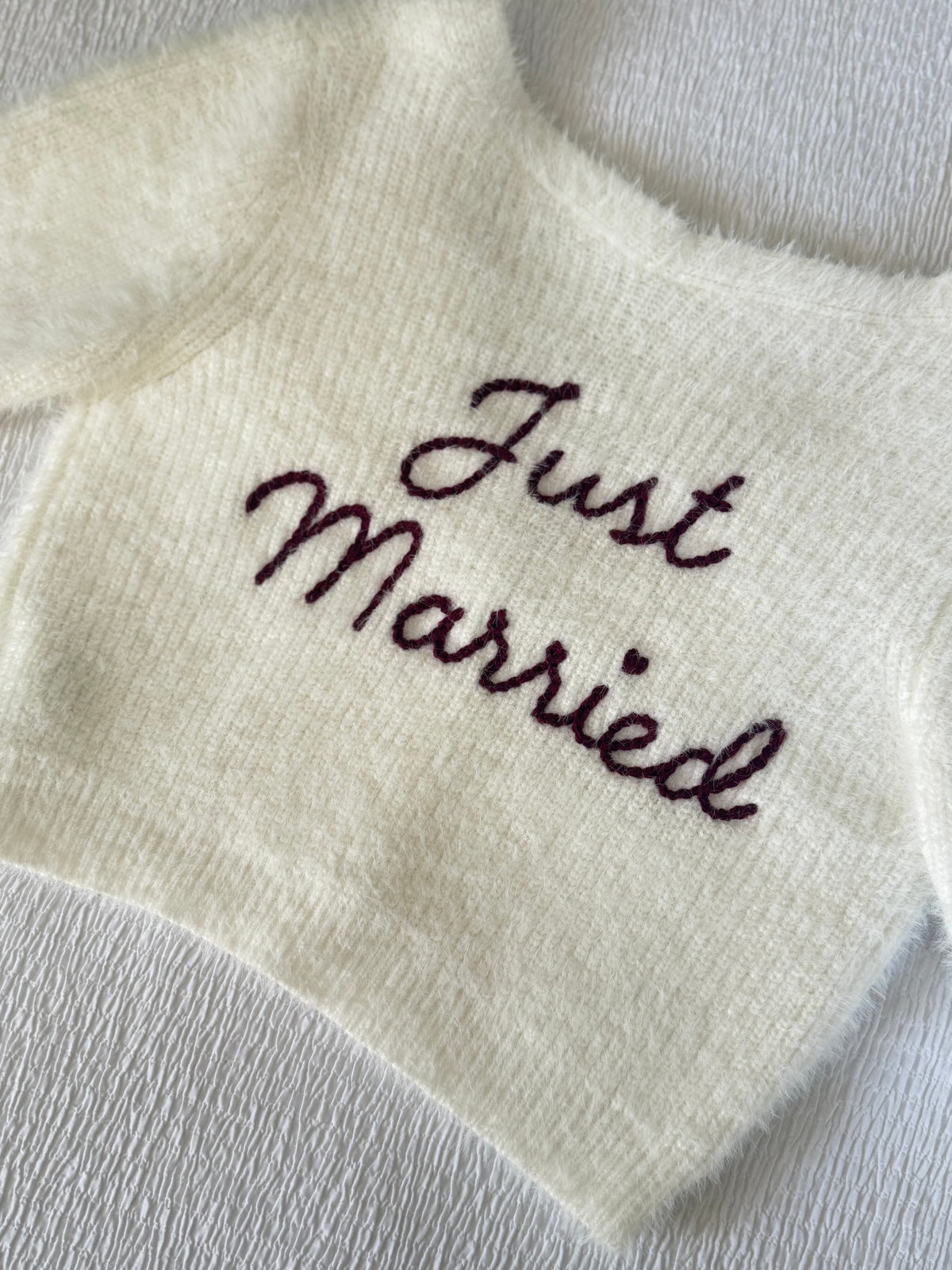 Just married bridal cardigan