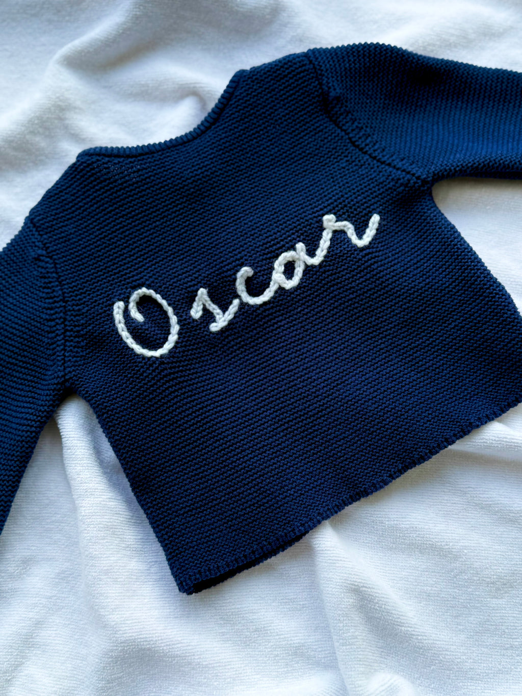 Boys navy cardigan