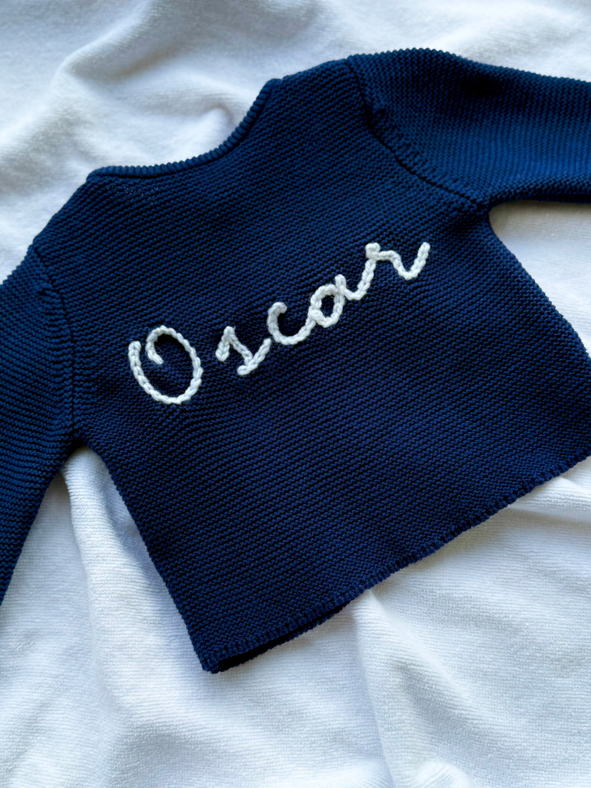 Boys navy cardigan