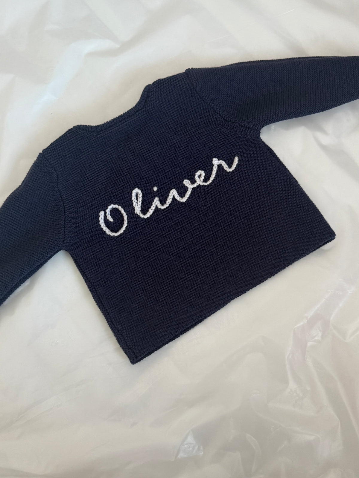 Boys navy cardigan