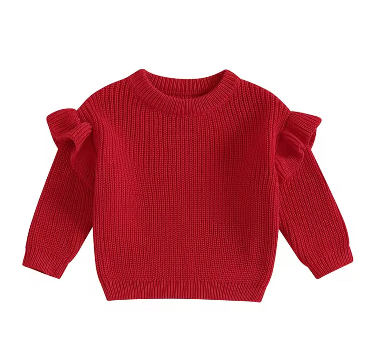 Frill sleeve jumper