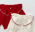 Large frill christmas cardigan