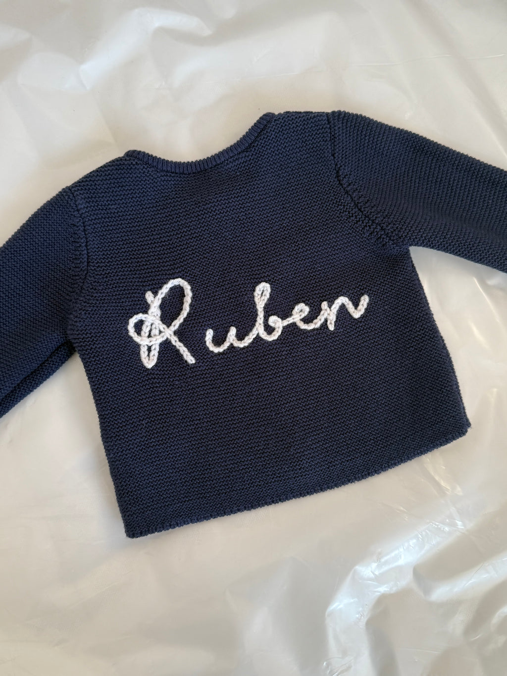 Boys navy cardigan