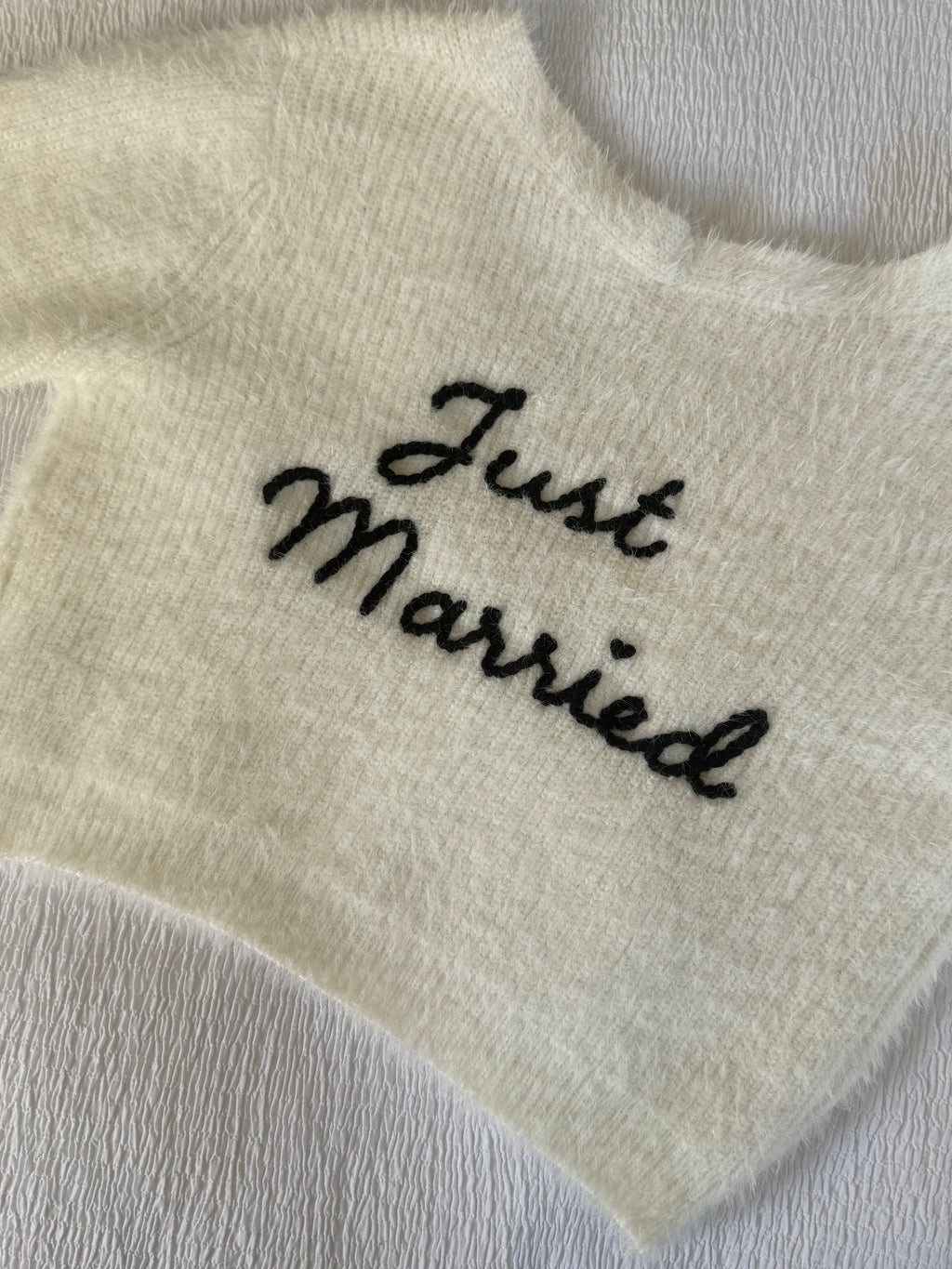 Just married bridal cardigan