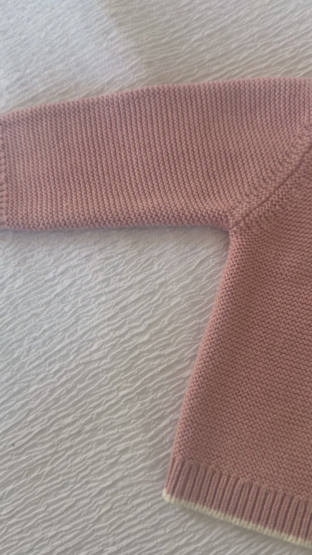 Dusty pink frill cardigan