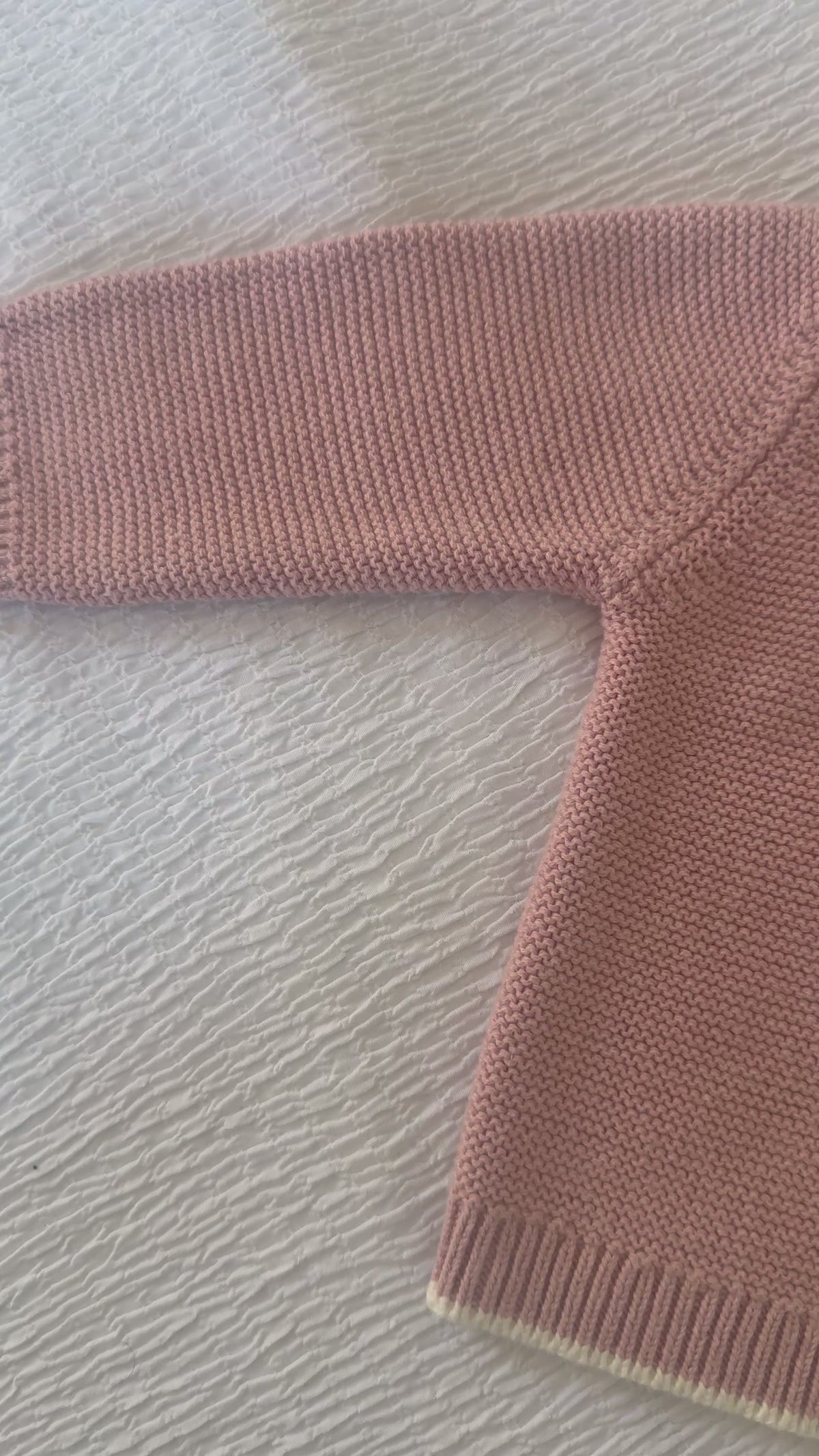 Dusty pink frill cardigan